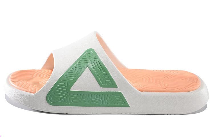 PEAK Statistic Sandals Slip Resistant Slide Slippers Men's White Green