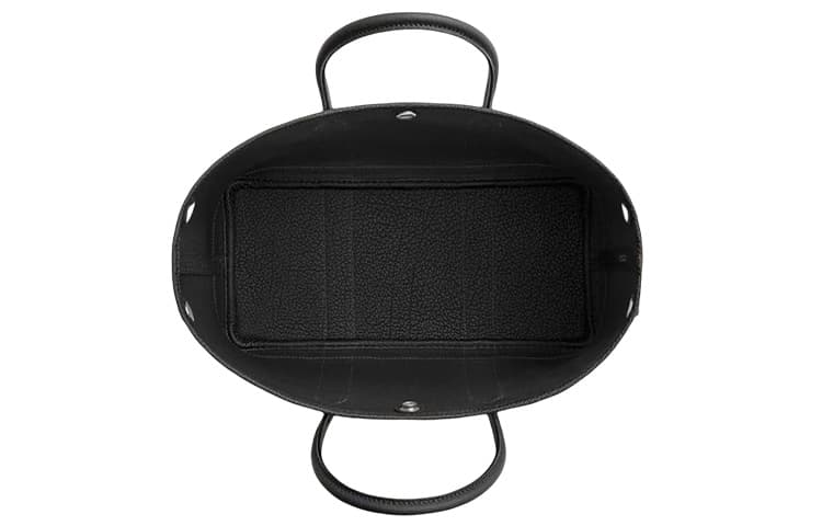 Холщовая кожаная садовая сумка HERMES Garden Party унисекс, черная