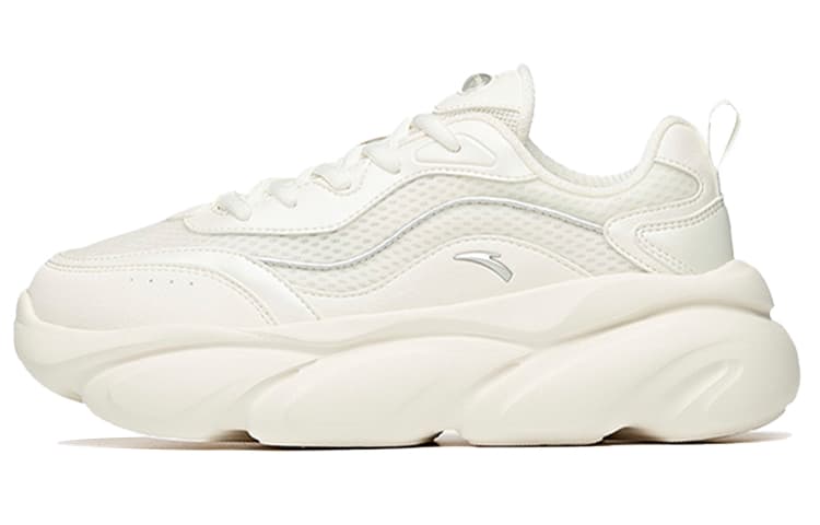 Anta Claw Shock Absorbers Slip Resistant Abrasion Resistant Breathable Low top Chunky Sneakers Women's White