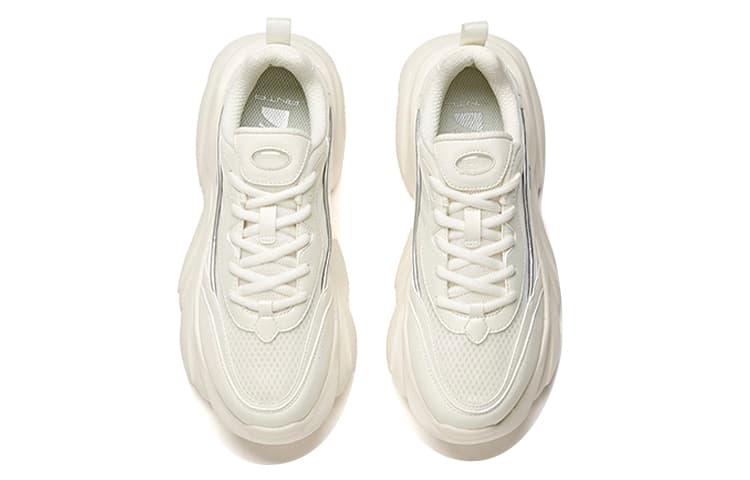 Противоскользящие, устойчивые к истиранию, дышащие низкие кеды с амортизаторами Anta, массивные женские кроссовки белого цвета