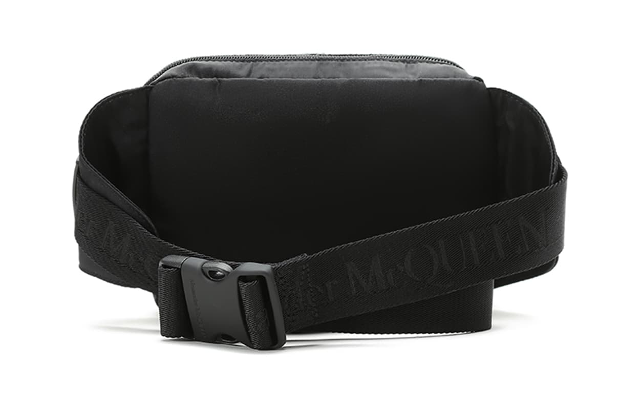 Alexander McQueen Тканевые сумки через плечо Поясная сумка Мужские сумки на ремне Черный Белый