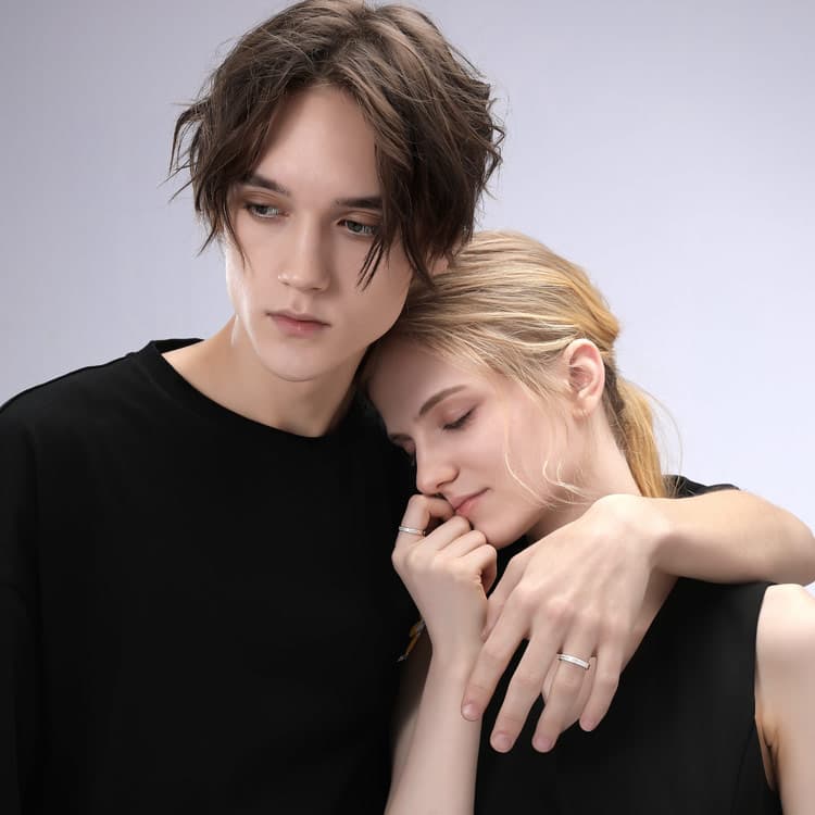 XXOFF Тонкие серебряные кольца 999 пробы унисекс, серебристо-белые