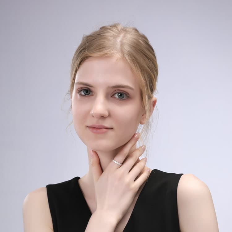 XXOFF Тонкие серебряные кольца 999 пробы унисекс, серебристо-белые