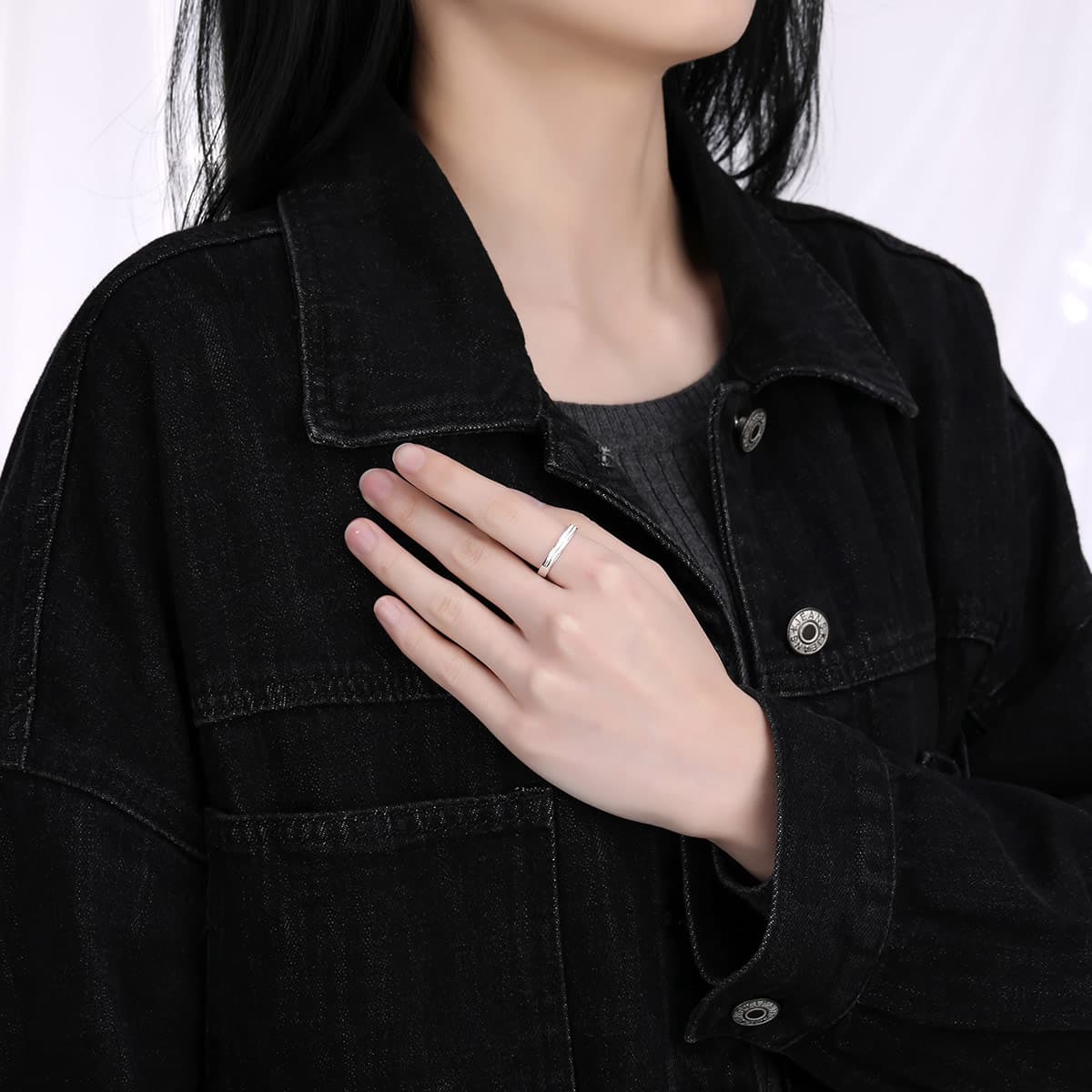 XXOFF Тонкие серебряные кольца 999 пробы унисекс, серебристо-белые