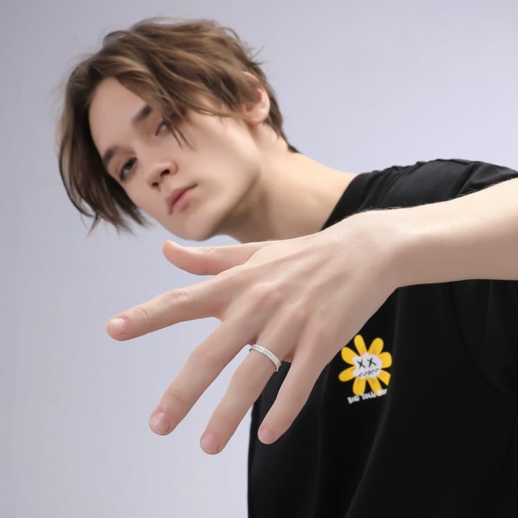 XXOFF Тонкие серебряные кольца 999 пробы унисекс, серебристо-белые