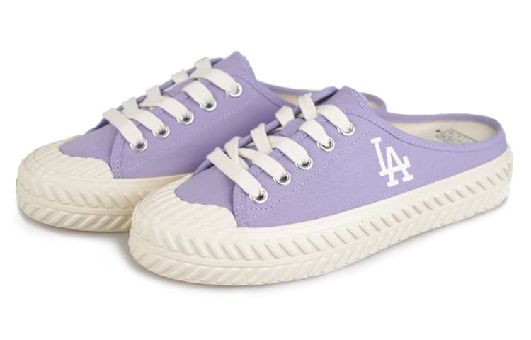 Противоскользящие износостойкие низкие кеды из парусины MLB Playball, унисекс, фиолетовые