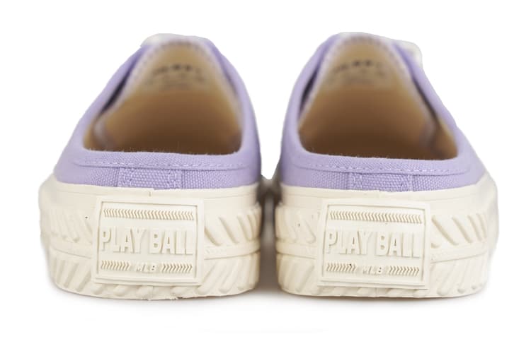 Противоскользящие износостойкие низкие кеды из парусины MLB Playball, унисекс, фиолетовые