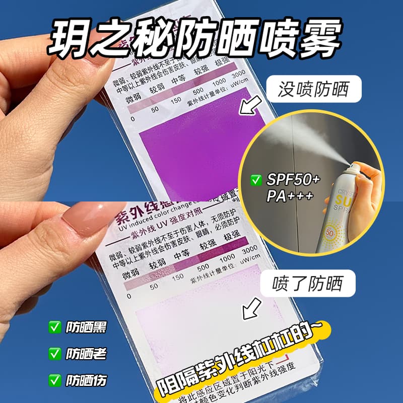 RE CIPE Crystal Spray SPF50+PA+++ Защита от солнца Защита от ультрафиолета Освежающий