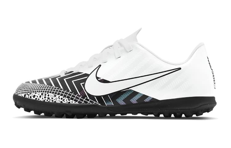 Nike Mercurial Vapor 13 Slip Resistant Low Top Kids' Soccer Shoes White Black