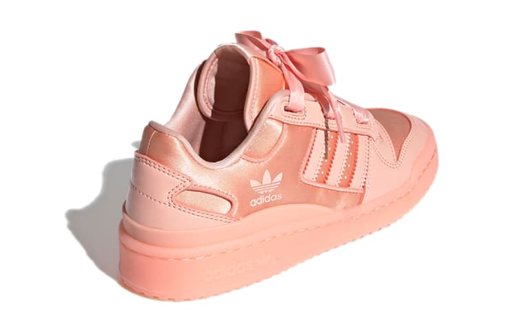 Adidas Originals FORUM Satin Low J Low Top Кроссовки для скейтборда кораллово-розовые для подростков