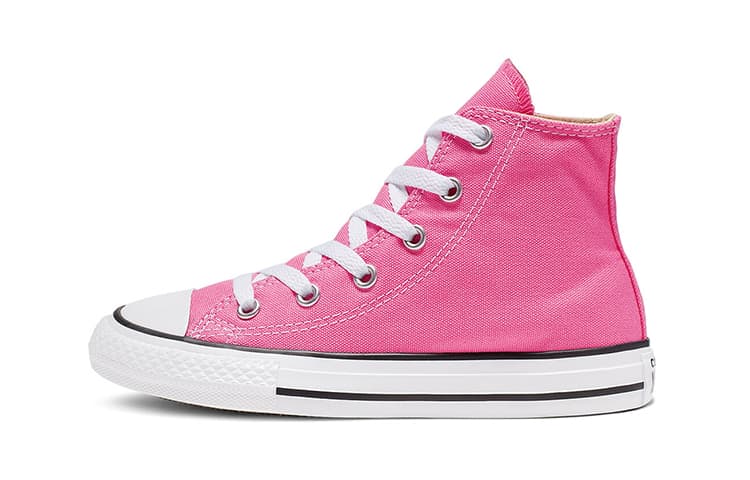 Converse Chuck Taylor All Star High Top Kids Canvas Shoes Pink Children Aged 3 7 Years Old