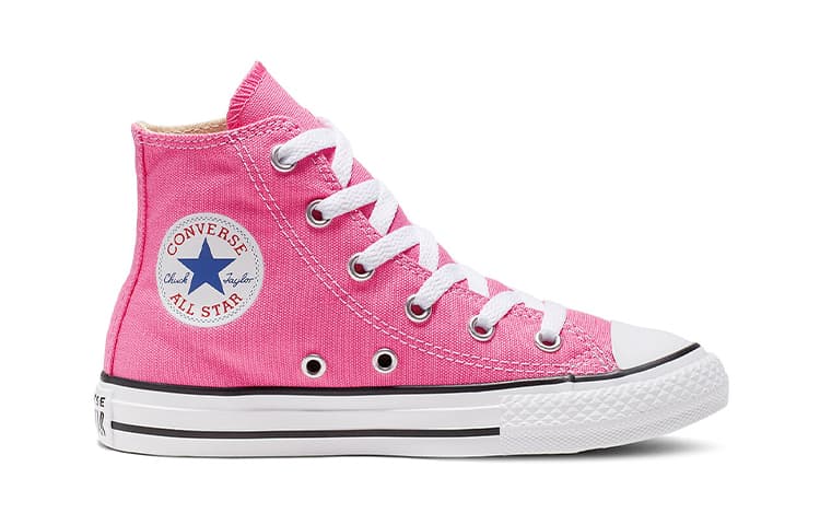 Высокие детские парусиновые туфли Converse Chuck Taylor All Star розового цвета для детей от 3 до 7 лет