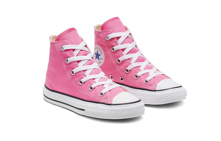 Высокие детские парусиновые туфли Converse Chuck Taylor All Star розового цвета для детей от 3 до 7 лет
