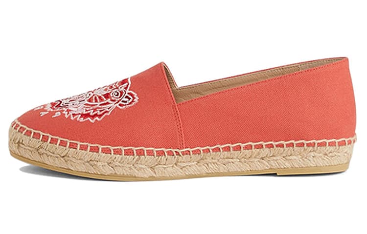 KENZO Tiger Canvas Espadrilles Women's Casual Shoes Women's Red