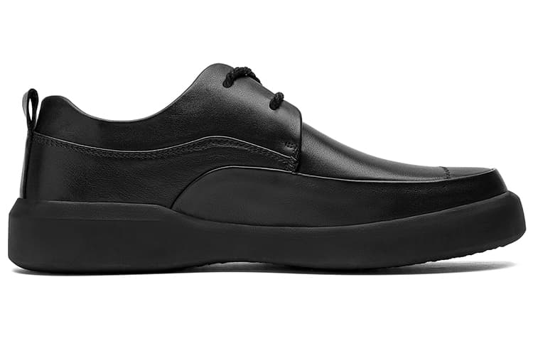 Jeep Повседневная кожаная обувь Мужские низкие кеды Черные