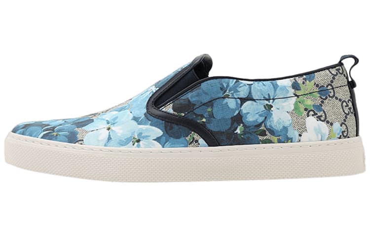 GUCCI Gg Supreme Canvas Slip On 'Blue Floral'