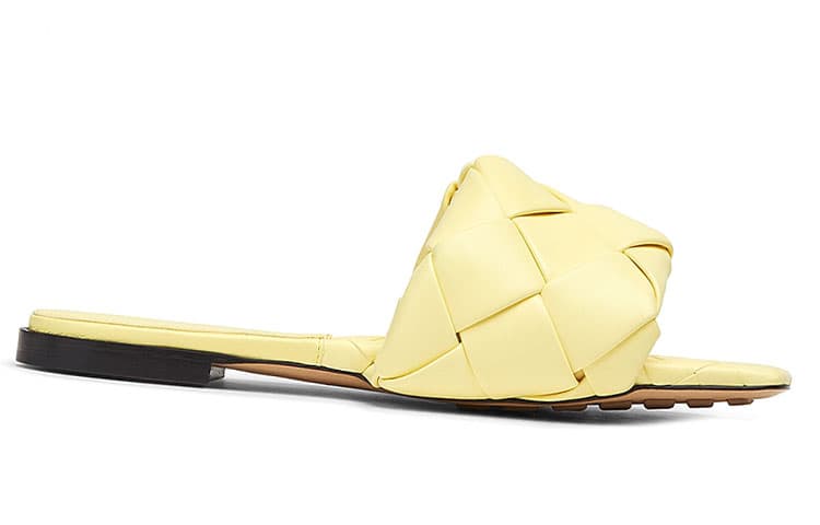 Шлепанцы Bottega Veneta Lido женские желтые