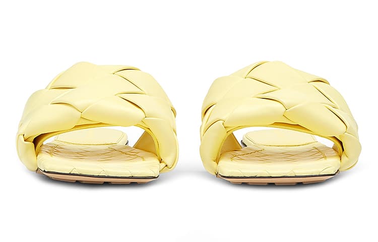 Шлепанцы Bottega Veneta Lido женские желтые