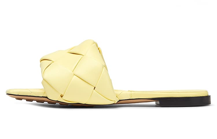 Bottega Veneta Lido Slide Slippers Women's Yellow