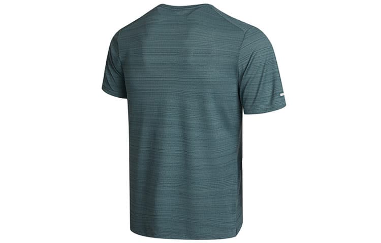 Мужская футболка для бега Nike серо-зеленая