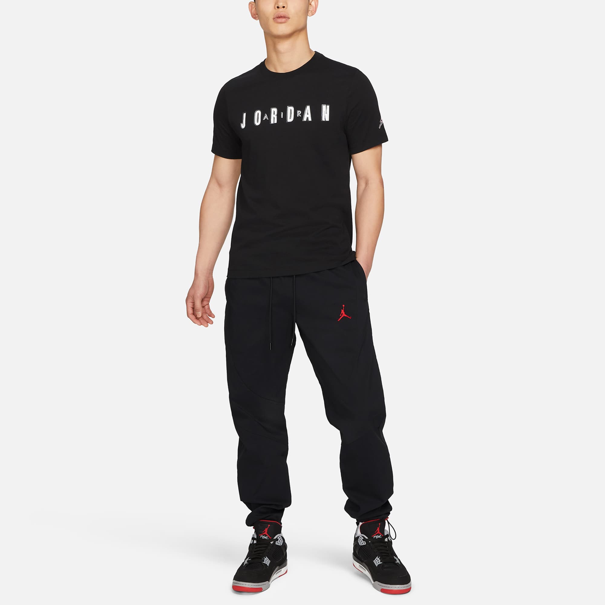 Мужские трикотажные спортивные штаны Jordan черные