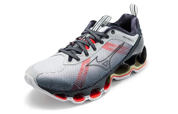 Женские кроссовки Mizuno Wave Prophecy X 10, серо-красные