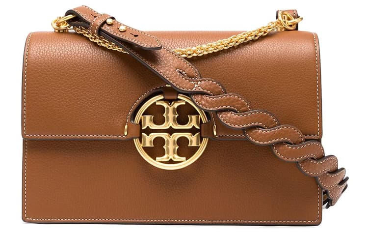 TORY BURCH Miller Grained Calfskin Trunk Bag Handbag Crossbody Bag Shoulder Bag Women's Brown