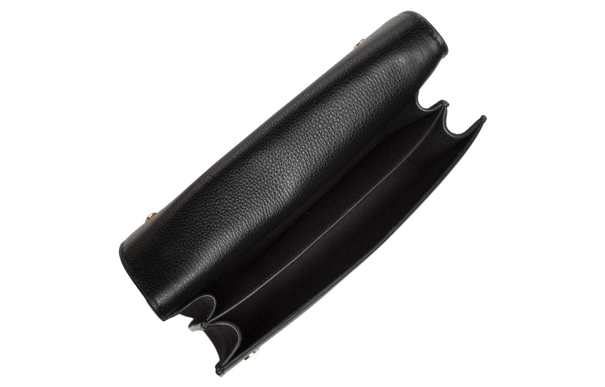 TORY BURCH Miller Сумка на багажник из зерненой телячьей кожи, портативная сумка через плечо, сумка через плечо женская черная