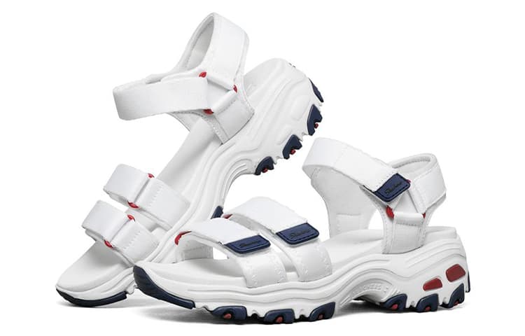 Skechers D'Lites Slipper Gs Женские белые/синие/красные