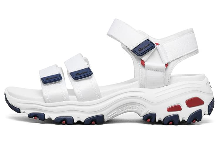 Skechers D'Lites Slipper Gs White/Blue/Red Women's