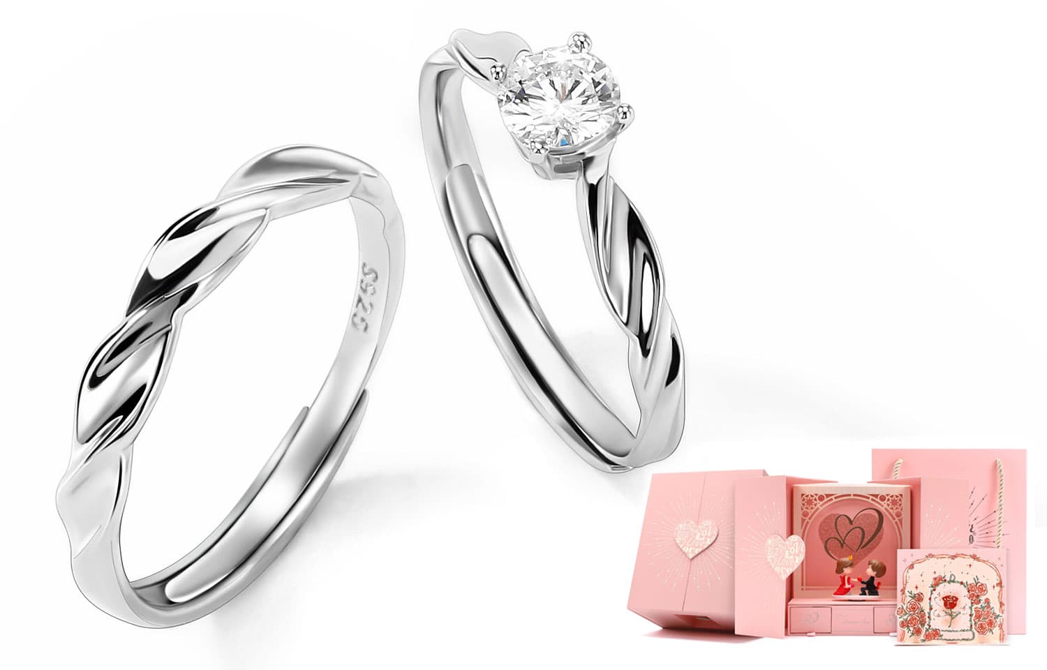 XXOFF Кольца из стерлингового серебра 925 пробы унисекс