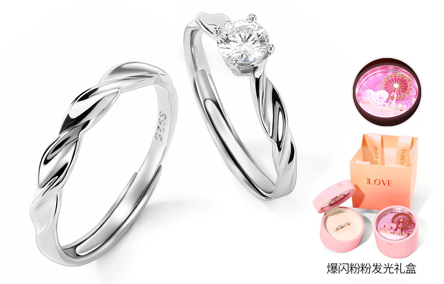 XXOFF Кольца из стерлингового серебра 925 пробы унисекс