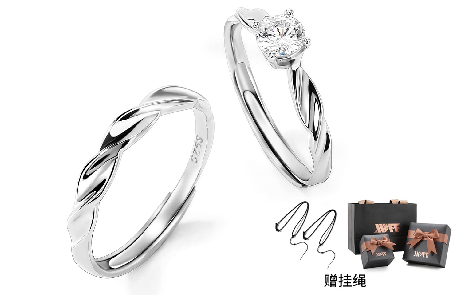 XXOFF Кольца из стерлингового серебра 925 пробы унисекс