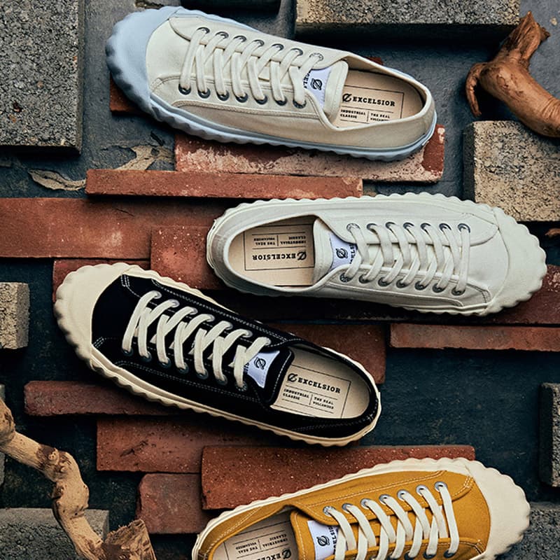 Туфли Excelsior из парусины унисекс с низким берцем Белый/Черный