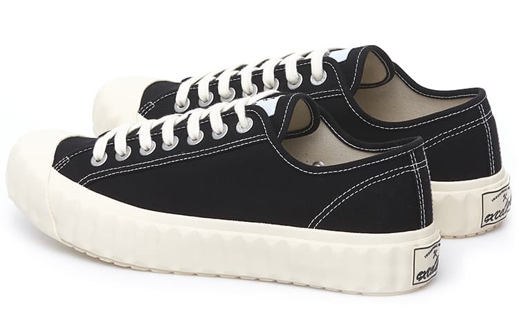 Туфли Excelsior из парусины унисекс с низким берцем Белый/Черный