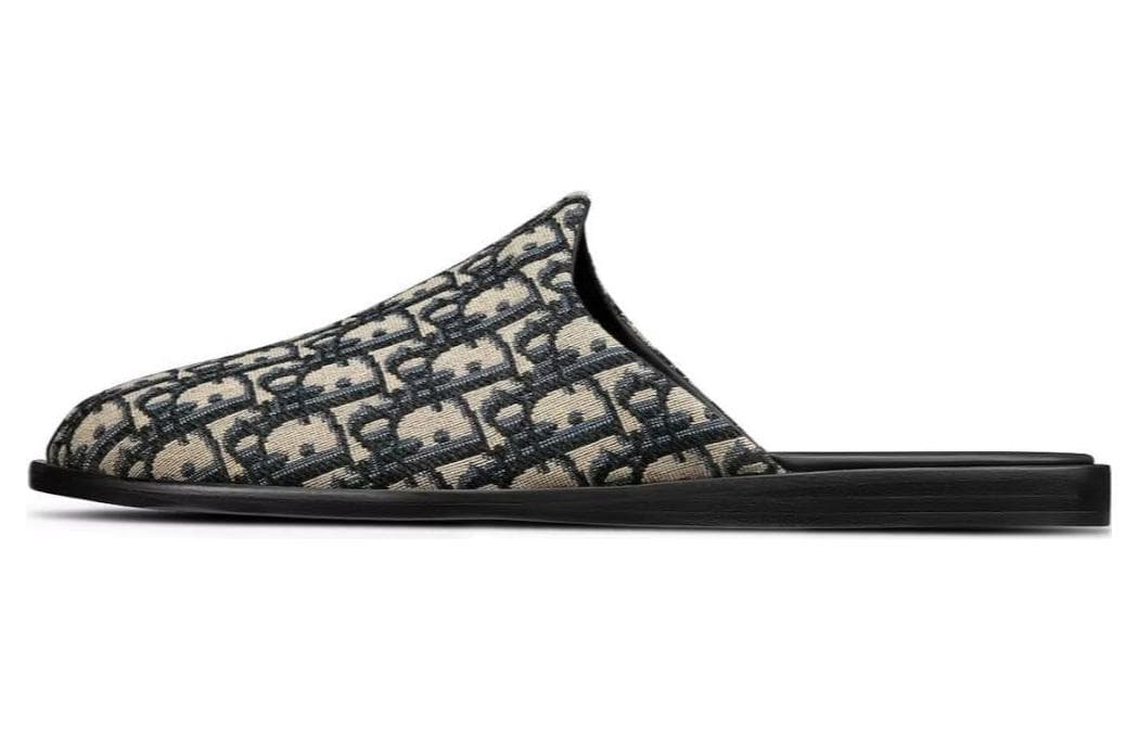 DIOR InDIOR Mule 'Beige Black DIOR Oblique Jacquard'
