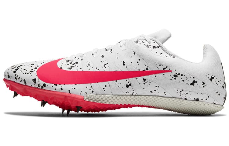 Nike Air Zoom Rival S 9 Spikes 'Paint Splatter White Crimson Jade'