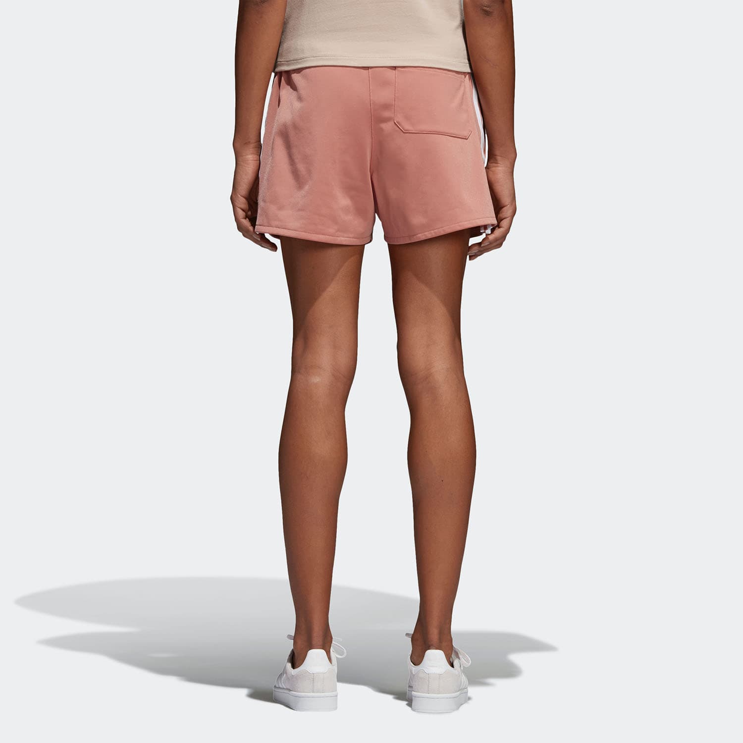 Adidas Originals Повседневные шорты с 3 полосками женские розовые