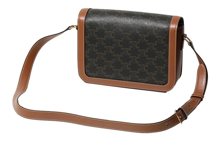 CELINE Triumph Gate Triomphe Сумка через плечо из коровьей кожи, сумка через плечо, средняя женская, желто-коричневая