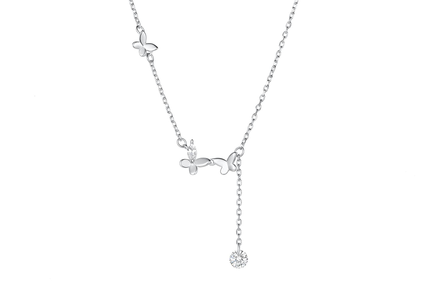 ZEGL Циркониевые ожерелья Женское серебряное колье