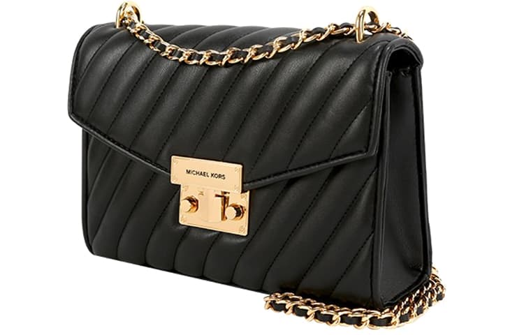 MICHAEL KORS Розовая кожаная сумка через плечо Сумка через плечо среднего размера Женская черная