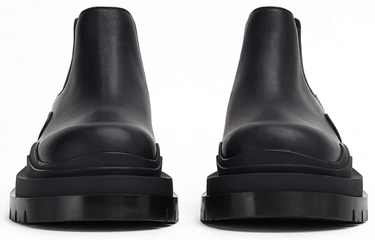 Черные ботинки челси с массивной подошвой Bottega Veneta Leather Tire