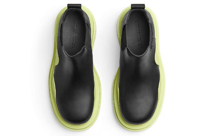 Мужские ботинки челси до щиколотки Bottega Veneta Tire 5,5 см, цвет: черный, голубой, зеленый авокадо