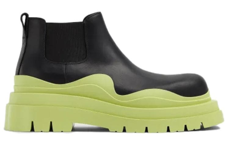 Мужские ботинки челси до щиколотки Bottega Veneta Tire 5,5 см, цвет: черный, голубой, зеленый авокадо