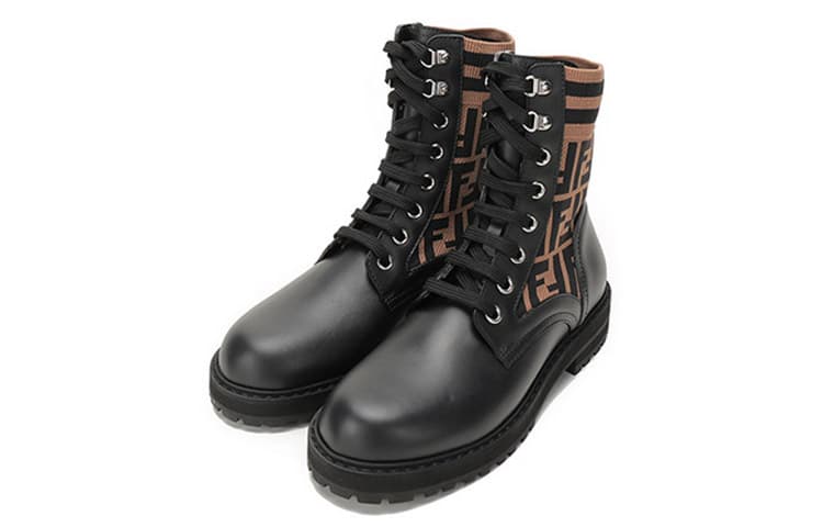 Черные женские туфли FENDI Rockoko с мотивом Ff