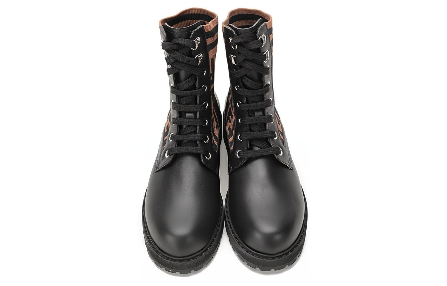 Черные женские туфли FENDI Rockoko с мотивом Ff