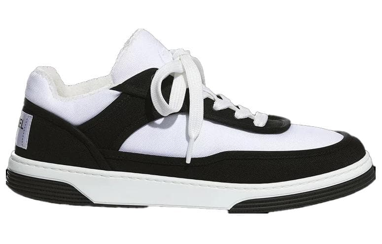 Кроссовки CHANEL низкие, женские, черно-белые