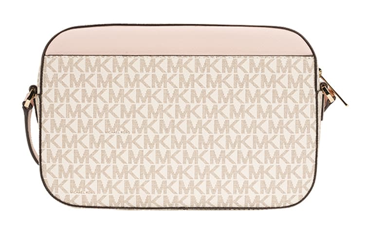 MICHAEL KORS Jet Set Кожаная сумка для фотокамеры из ПВХ, сумка через плечо Тубы Женская Розовый Белый Многоцветный