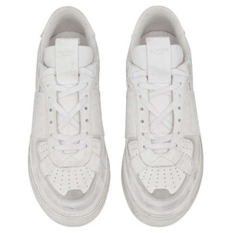 Valentino VL7N Низкие стильные мужские туфли для скейтбординга, белые, потертые