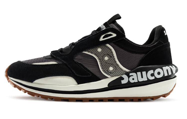 Saucony Jazz Layer Low-Top Running Shoes Men's Black